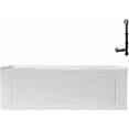 thumbnail image 5 of Streamline GA-309-20-BGL 60 in. x 32 in. Acrylic Right-Hand Drain Alcove Bathtub in Glossy White With External Drain in Brushed Gold, 5 of 5