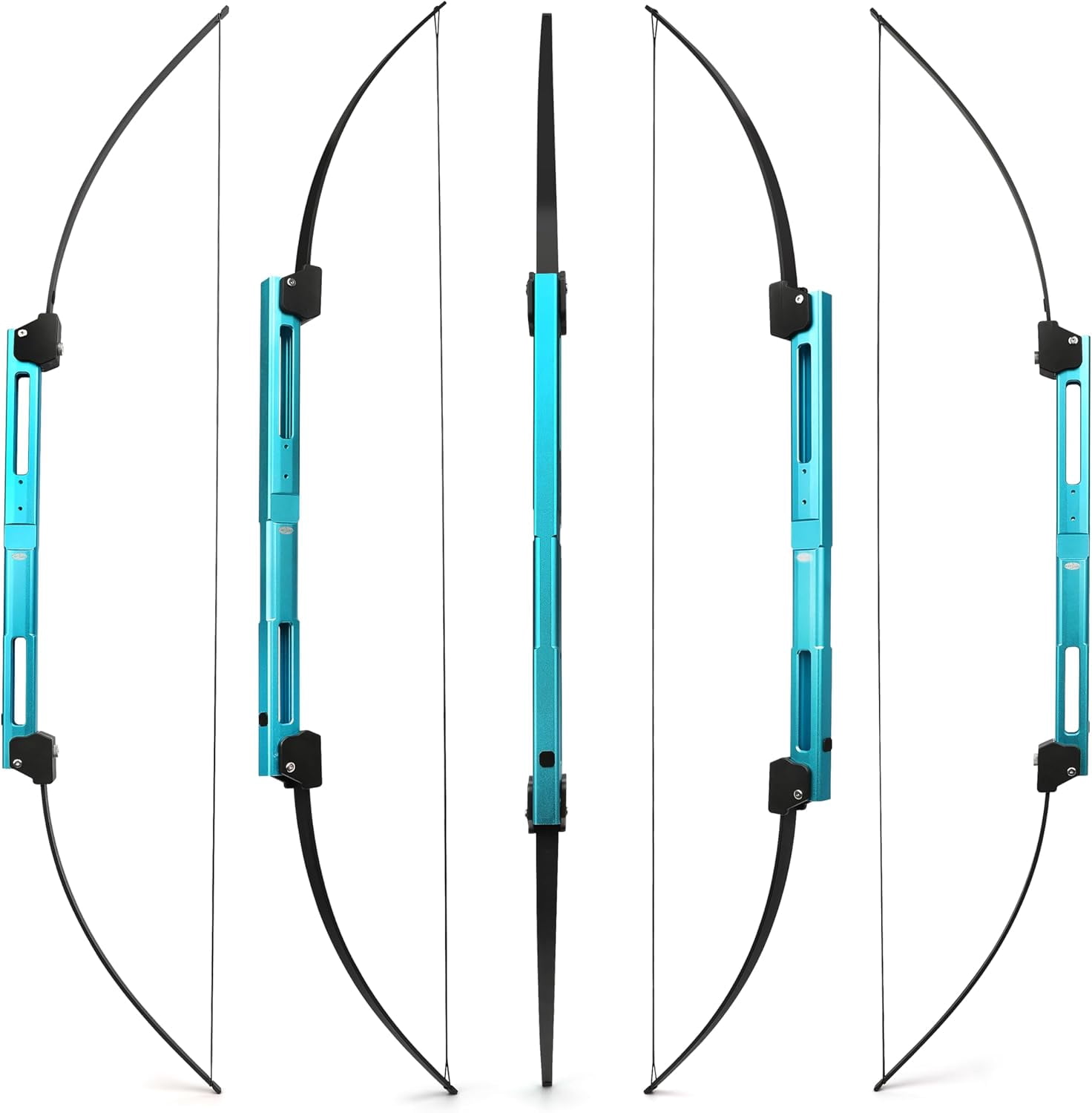 AMEYXGS 55″ Folding Bow and Arrow Set Draw Weight 35LB Aluminum Alloy Riser Recurve Bow for Left and Right Hand Archery Hunting