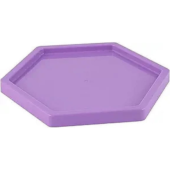 Grupo Mirandinha - Hexagonal Decorative Tray - Durable, Versatile & Reusable - Lilac Finish