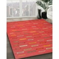 thumbnail image 3 of Ahgly Company Machine Washable Indoor Rectangle Contemporary Fire Engine Red Area Rugs, 4' x 6', 3 of 7