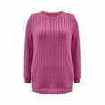 thumbnail image 4 of Horkkom Sweaters for Women Long Sleeve Crewneck Pullover Sweaters Tops Casual Solid Color Fall Sweaters with Pockets S, 4 of 6