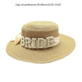 thumbnail image 2 of ROZYARD Women Summerbeach Straw Cap Bride Honeymoons Hat Bachelorette BeachParty Sun Hat, 2 of 12