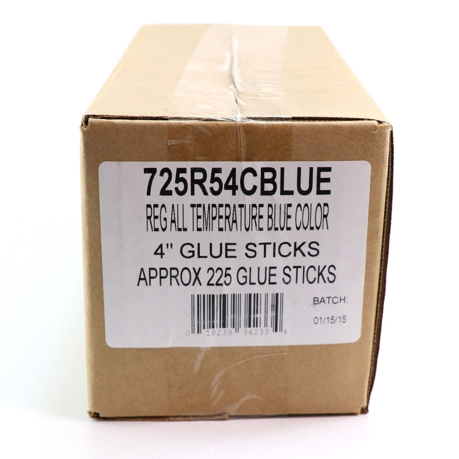 725R54CBLUE Full Size 4" Blue Color Hot Glue Stick - 5 lb Box