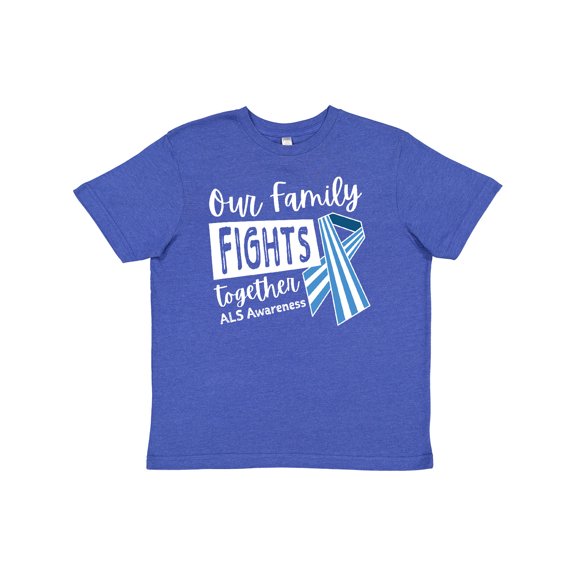 Inktastic Our Family Fights Together Als Awareness Youth T-Shirt