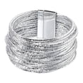 thumbnail image 2 of Pulsera para mujer, regalo, fácil de llevar, con cierre magnético, accesorios de moda, zinc. Plata, 2 of 8