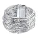 thumbnail image 2 of Pulsera de mujer tipo brazalete premium, accesorios para atuendos, fácil de usar, regalo, brazalete versátil con cierre, elegante Plata, 2 of 8
