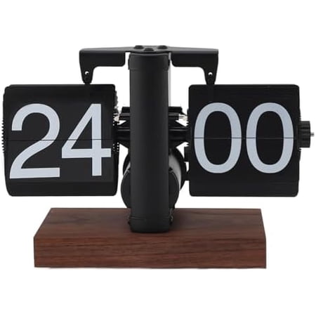 Flip Desk Clock, Retro Auto Flip Desk Table Clock, Battery Powered Internal Gear Operated Flip Down Clock for Home Office Decor$$Home Decor, Kitchen, & Other