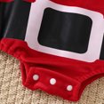 thumbnail image 5 of Ulanda Baby Boy Girl Christmas Outfit Newborn Santa Romper Long Sleeve Hooded Jumpsuit My First Christmas Clothes (Red, 12-18 Months), 5 of 9
