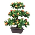 thumbnail image 1 of Bonsái de Frutal Artificial de 13 Pulgadas de Alto, Decoración de Mesa, Centro de Mesa Resistente para Decoración de Oficina en El Hogar, Manzana, 1 of 8