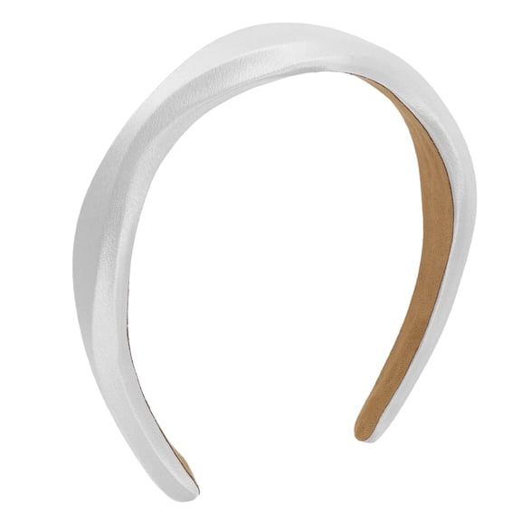 Unique Bargains 1 Pc Headband Irregular Satin Hair Accessories White