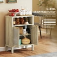 thumbnail image 5 of HOMCOM Sideboard Buffet Cabinet with Storage, Modern Accent Cabinet with 2 Doors and Adjustable Shelf, Coffee Bar Cabinet, Natural, 5 of 9