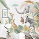 thumbnail image 4 of Rainforest Wall Decals Giraffe Elephant Monkey Zebra Wall Stickers For Bedroom Living Room Kid's Room Kindergarten, Art Window Door Cabinet Corridor W, 4 of 5