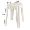 thumbnail image 2 of Yesdate Set of 6 White Barstools Classroom Stools Kids Short Stools, Stackable for Indoor/Outdoor, Counter Height Patio Bar Stool Chair, 2 of 6