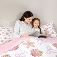 thumbnail image 4 of Manfei Cute Seashell Bowknot Full Size Comforter Sets,Starfish Girly Bedding Comforter Set,Colorful Stars Reversible,3 Pieces,1 Comforter and 2 Pillowcases, 4 of 7