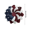 thumbnail image 2 of 4Th of July Wreath, Fourth of July Door Wreath, Red White Blue Wreath, 4Th of July Hanging Decorations, 16 Inch Diameter 2D Wooden Flower Shaped Hanging Ornament for Front Door,, 2 of 4
