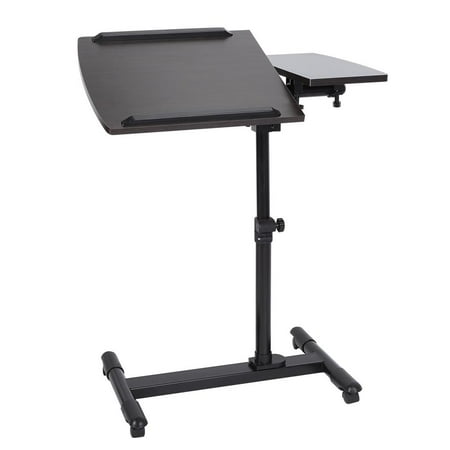 Hilitand Adjustable Overbed Table 360 Swivel Mobile Laptop Stand