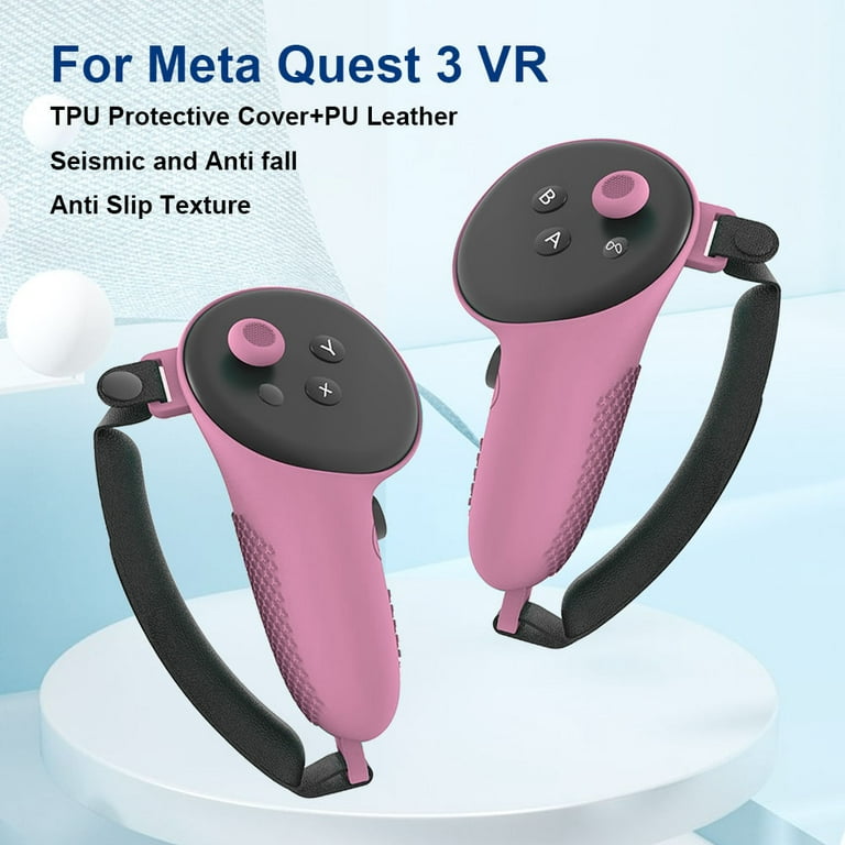 AMVR Upgraded Controller Grips Cover & Head Strap Compatible with  Meta/Oculus Quest 3 Accessories
