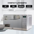 thumbnail image 4 of Total Chef Countertop Microwave Oven, 700W, 0.7 Cu Ft, Digital Touch Controls, Stainless Steel, 4 of 9