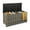 Gray, variant on Spaco 96 Gallon PE Wicker Outdoor Storage Box with 4 Wheels, Deck Box for Outdoor as Backyard, Garden, Patio, Lawn, Brown