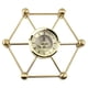 thumbnail image 2 of Reloj de escritorio geométrico, reloj de escritorio moderno, decoración del hogar, reloj decorativo de Metal sin para cocina, sala de estar, Hotel, oficina Hexágono, 2 of 8