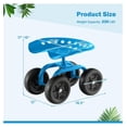 thumbnail image 3 of Garden Seat with Wheels, Heavy-Duty Utility Stool Cart with Adjustable 11"-16" Height & 360° Rotatable, Rolling Garden Cart with Seat for Lawn Planting, Yard Work, Patio Gardening (Blue), 3 of 6