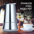 thumbnail image 3 of Stainless Steel Italian Moka Espresso Maker Percolator Stovetop Coffee Maker 2024~, 3 of 4