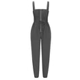 thumbnail image 6 of Kmdttou Up to 40% off! Women's Fashion Solid Color Casual Suspender Jumpsuit on Clearance!, 6 of 7