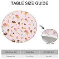 thumbnail image 6 of Ice Cream Theme Tablecloth Colorful Dessert and Sweet Treats Pattern Waterproof Round Table Cover for Summer Dining, 6 of 7