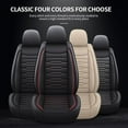 thumbnail image 5 of JIAMAOXIN 2pcs Car Seat Covers Front Set with Waterproof Leather,Airbag Compatible Automotive Vehicle Cushion Cover Universal fit for Most Cars (Black), 5 of 5