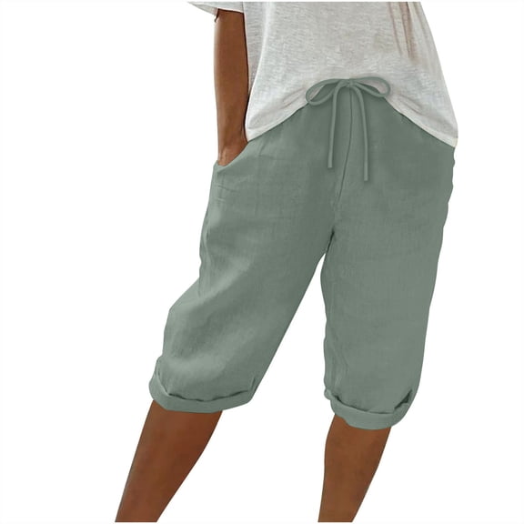 Clothes Women Womens Dress Pants for Work Business Casual Solid Color Shorts Casual Shorts Capris