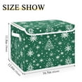 thumbnail image 3 of WOBOGO Green Christmas Tree Large Collapsible Storage Box Flip Lid Fabric Decorative Organizer Container Basket with Handles 16.5×12.6×11.8in, 3 of 7