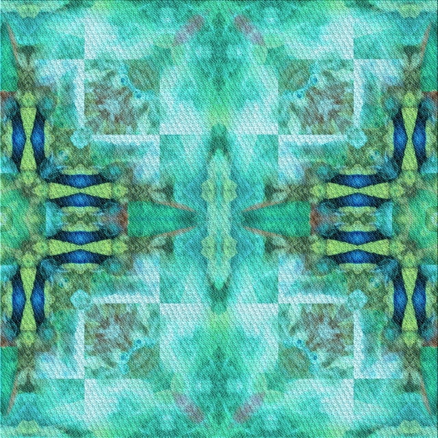 Ahgly Tapis d'Intérieur Lavable en Machine Carré Transitionnel Vert Cyan Foncé, 4 Pieds Carré