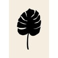 thumbnail image 2 of Artographie Studio 18x24 White Modern Wood Framed Museum Art Print Titled - Monstera Leaf Black, 2 of 4