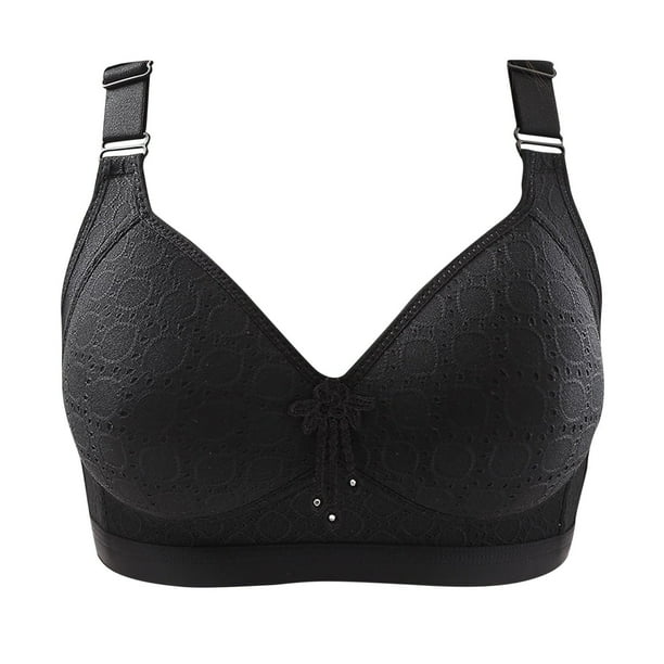 Ozmmyan Wirefree Bras for Women ,Plus Size Adjustable Shoulder Straps Lace Bra Wirefreee Extra