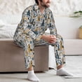 thumbnail image 7 of Daiia Llama and Cactus1 for Men's Long-Sleeved Pajama Set – Soft & Comfortable Sleepwear Button-Up Pajamas Cozy Lounge Wear-Large, 7 of 7