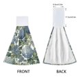 thumbnail image 3 of Yayeee Kitchen Hanging Hand Towels Set of 2 with Loop Bathroom Absorbent Tie Towel, Watercolor Hydrangeas Pattern, 3 of 7