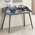 thumbnail image 2 of Percy 45-inch 4-compartment Writing Desk Grey, 2 of 5