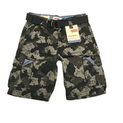 Levi's Kid's Belted Camo Cargo Shorts Size 5 Regular