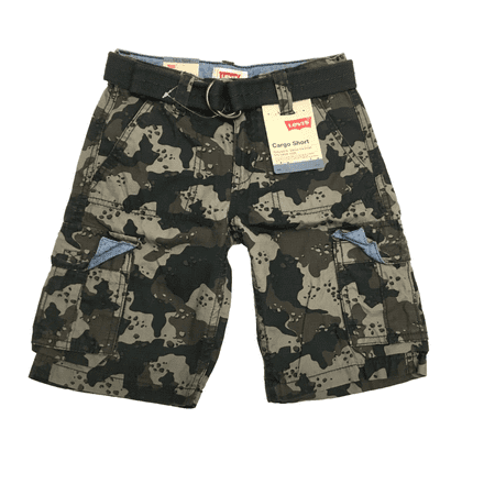 Levi's Kid's Belted Camo Cargo Shorts Size 5 Regular