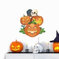 thumbnail image 1 of Adhesivos de pared para Halloween con calavera y murciélago, 29 x 28 cm, PVC, 1 of 3