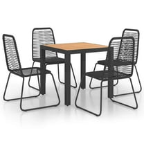 vidaXL Garden Dining Set 3/5/7/9 Pieces PVC Rattan Patio Multi Table Sizes