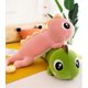 thumbnail image 2 of Almohada de dinosaurio de ojos grandes acostado de peluche rosa oscuro 60cm, 2 of 7