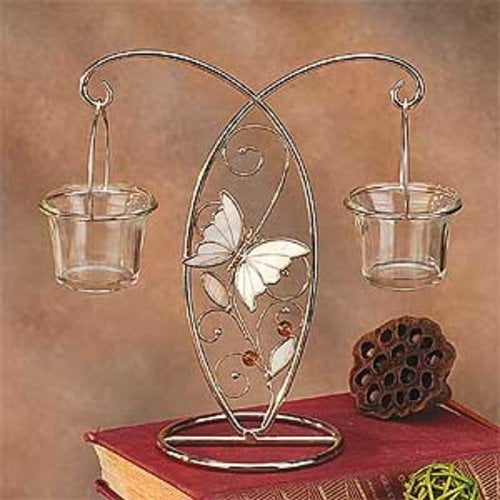 Pink Dragonfly Candle Holder Decoration Candelabra Votive Tealight