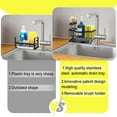 thumbnail image 4 of GMZW Sponge Holder , Sink Caddy for kitchen Sink, Kitchen Organizer Sponge Holder , Soap Dispenser Storage Accessories,Designed for Sponge, Soap, Dish brush, Scrubber-Black, 4 of 7