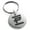 Silver, variant on Stainless Steel Letter P Initial Empire Monogram Engraved Small Medallion Circle Charm Keychain Keyring