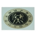 thumbnail image 3 of Zodiac Gemini Cutting Board, Birth Fortune and Prediction Cosmic Themes Circular Design Twins, Decorative Tempered Glass Cutting and Serving Board, Small Size, Sand Brown Black White, by Ambesonne, 3 of 5