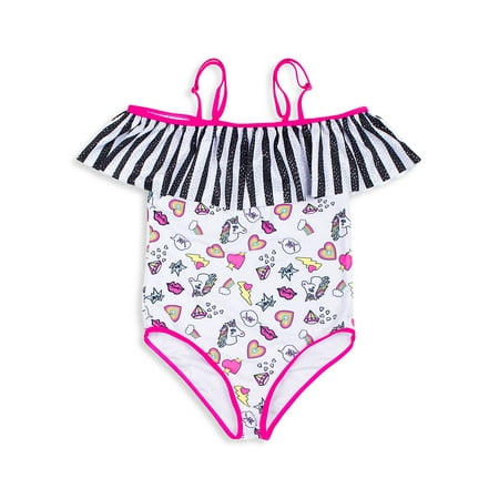 Baby Girl's One-Piece Unicorn Ruffle Swimsuit