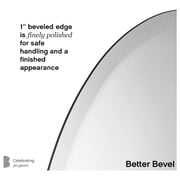 Better Bevel Frameless Oval Mirror, 24 x 36 Bathroom Wall Mirror w/Beveled Edge