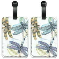 Dragonflies - Luggage ID Tags / Suitcase Identification Cards - Set of 2