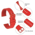 thumbnail image 6 of Uxcell Silicone Watch Bands, 22mm Watch Strap Zinc Alloy Buckle Quick Release, Red, 6 of 6